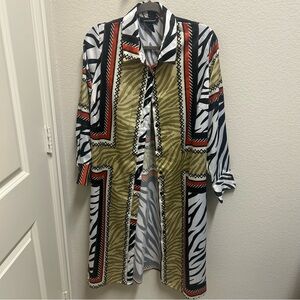 Ashley Stewart Multicolor Long Sleeve Dress